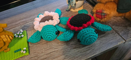 Blossom and Poppy the Flower Shell Turtles